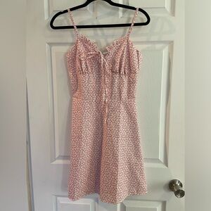 SWEET Floral Pink Spaghetti Strap Dress